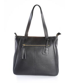Butter Leather Tasseled Tote - TLB - The Leather Boutique