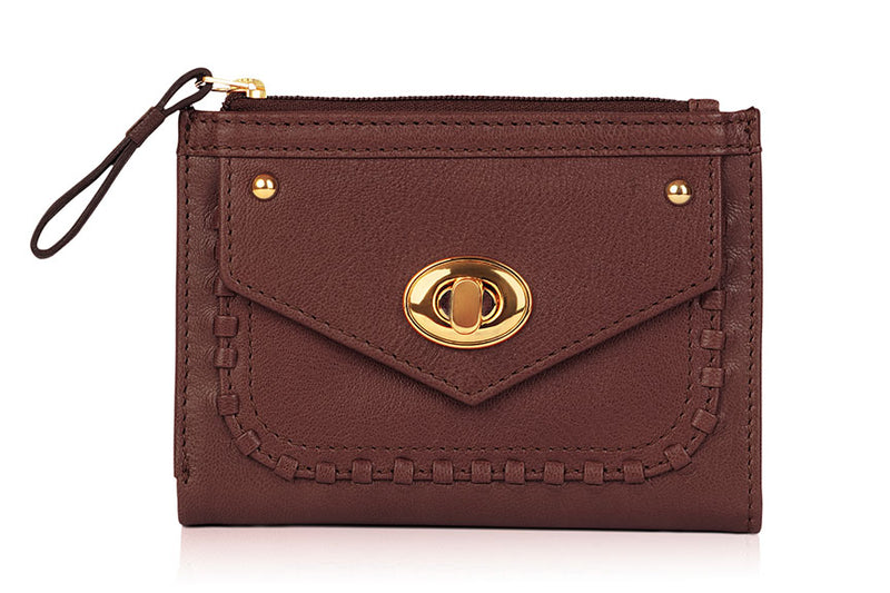 Twisty Lock Wallet - TLB - The Leather Boutique
