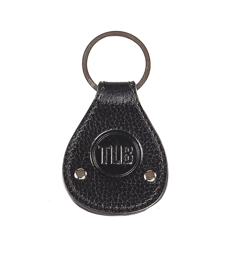 Custom Embroidered Keychain. Leather Embroidered Keyring.