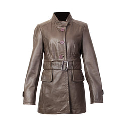 Women's Long Leather Jacket - TLB - The Leather Boutique